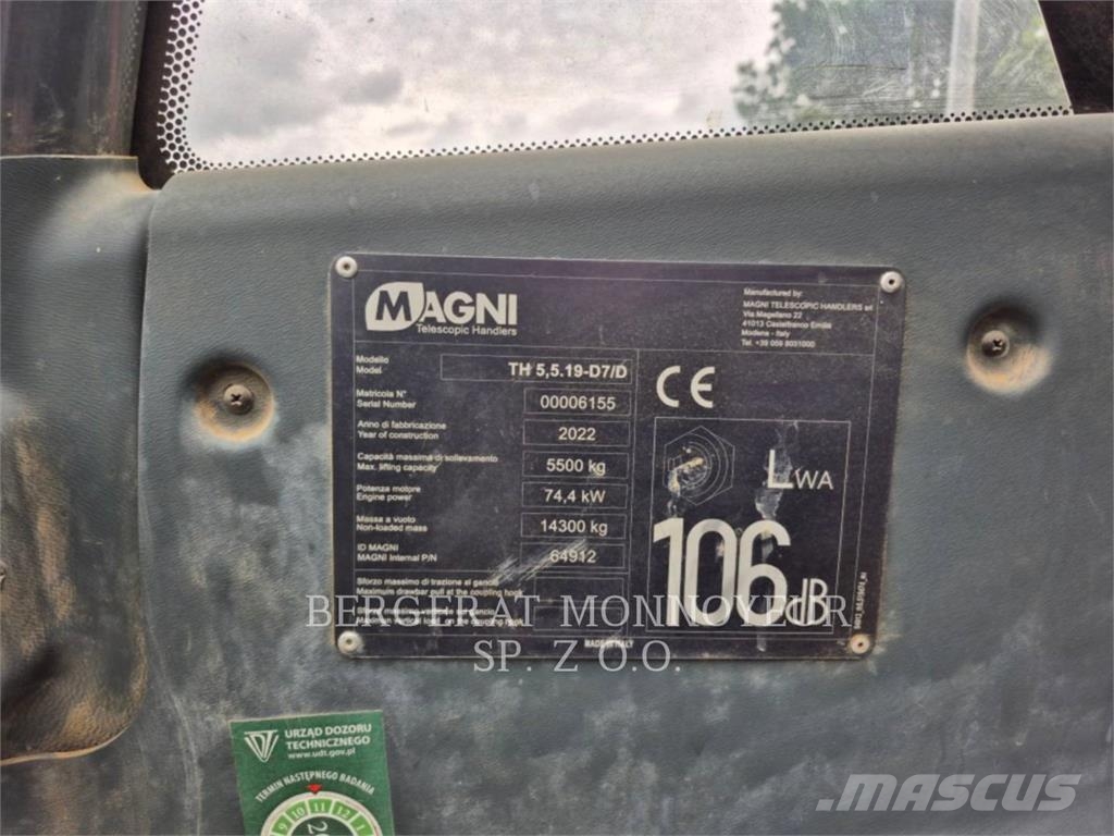 Magni TH 5,5.19-D7/D Teleskopiskie manipulatori