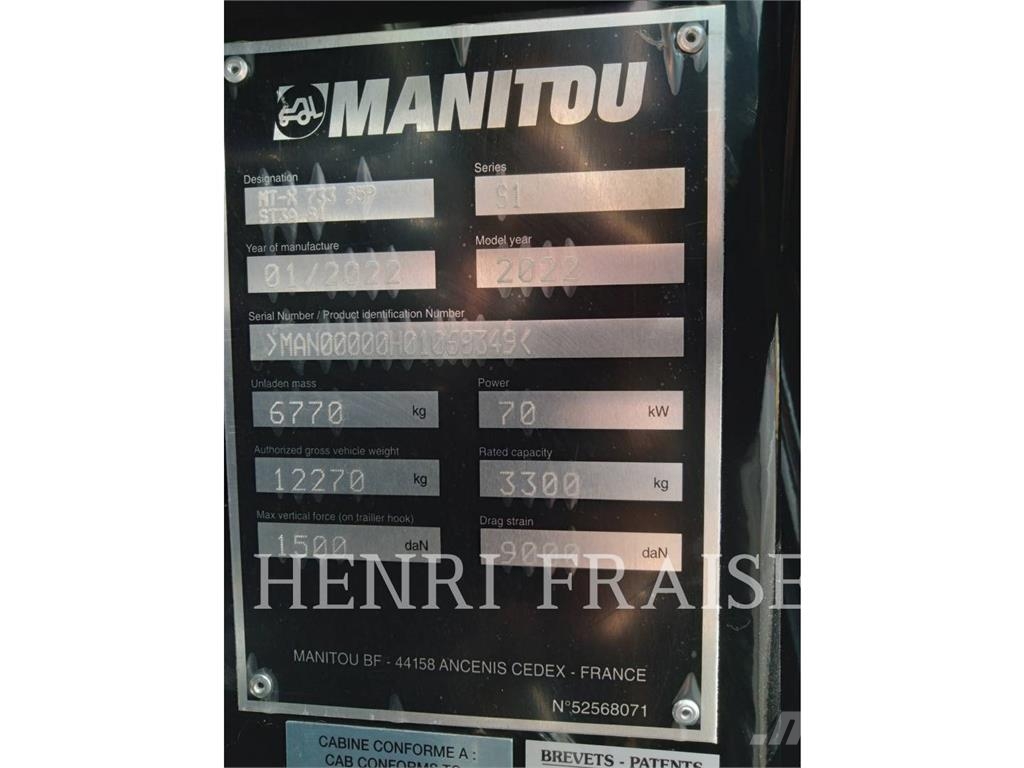 Manitou BF S.A. MT-X733 Manipuladores telescópicos