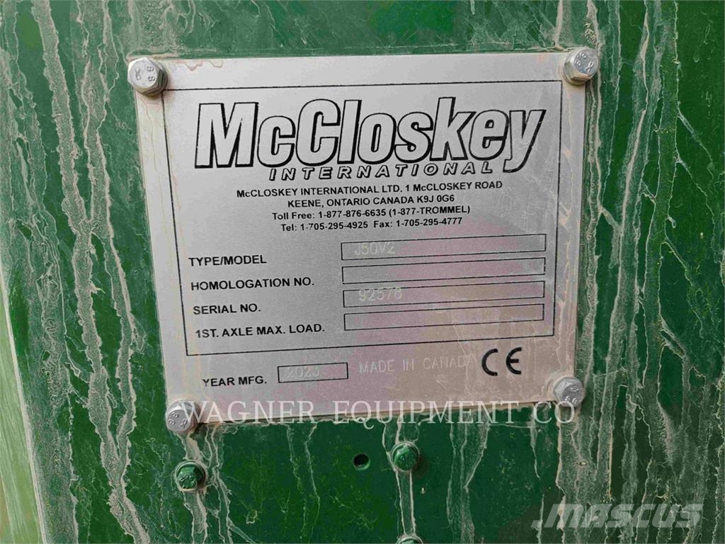 McCloskey J50V2 Drupinātāji