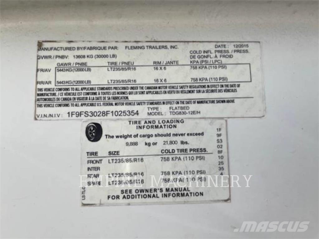 MISCELLANEOUS MFGRS GOOSENECK Ostale prikolice