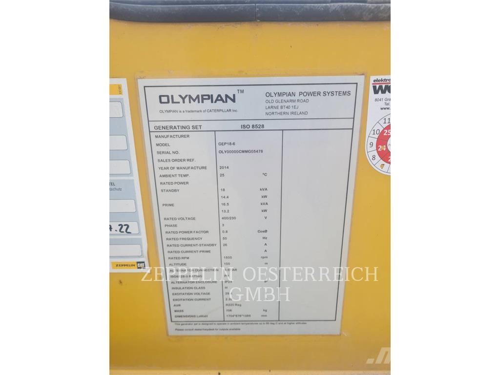 Olympian CAT GEP 18-6 Other Generators
