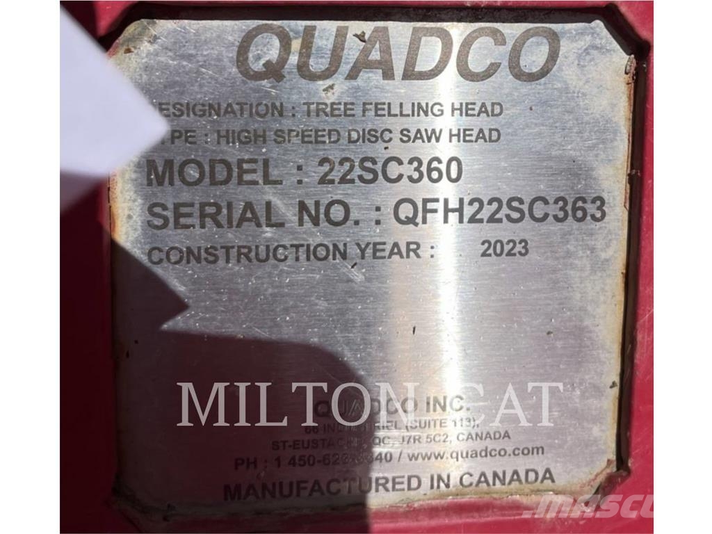 QUADCO 521 22C-S360 SAWHEAD Валочні головки