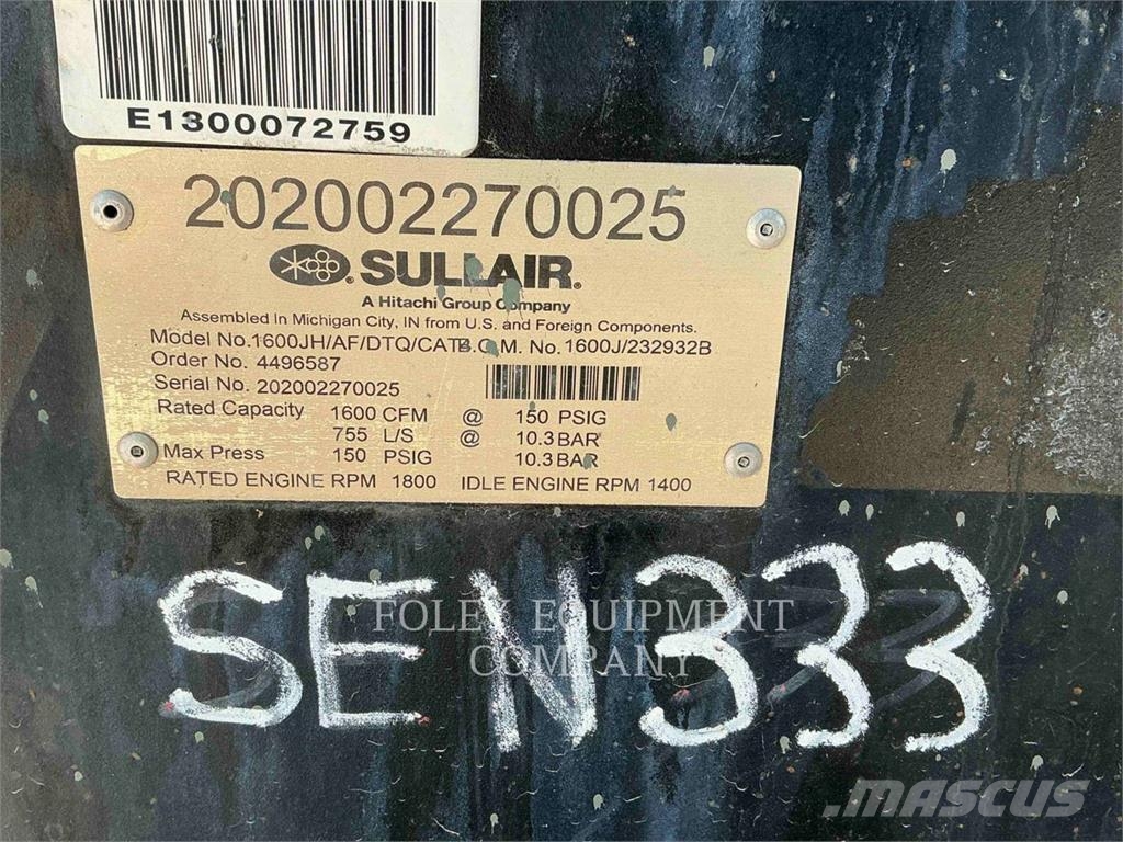 Sullair 1600HAFDTQ Basınçlı hava kurutucuları