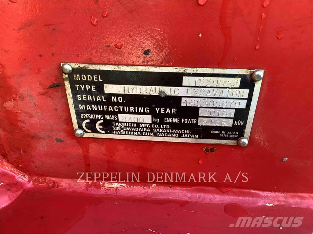 Takeuchi 290-2 Gravemaskiner på larvebånd
