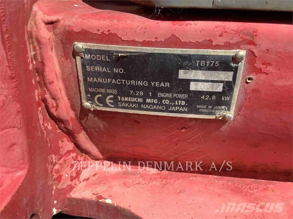 Takeuchi TB175 Minigraafmachines < 7t
