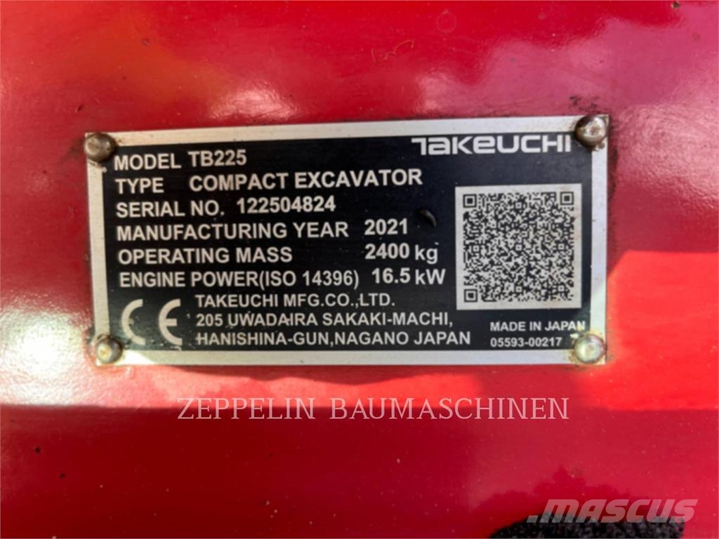 Takeuchi TB225 Εκσκαφείς με ερπύστριες