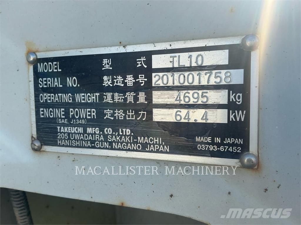 Takeuchi TL10 Larvebåndslæssere
