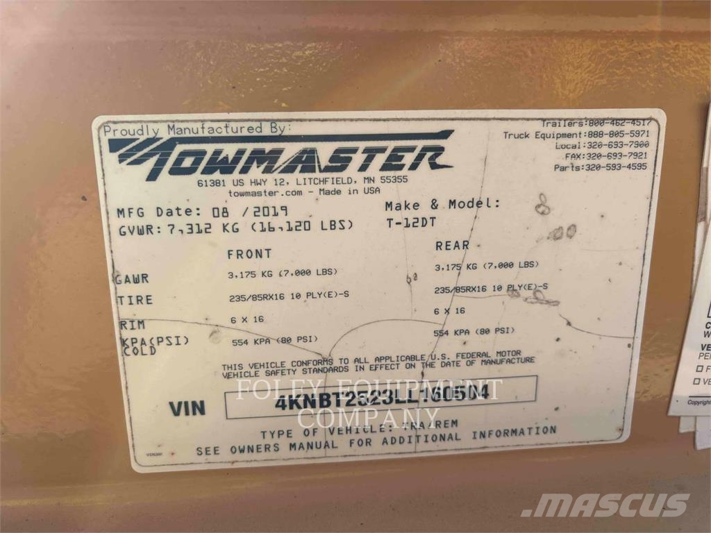 TOWMASTER T-12DT Autre remorque