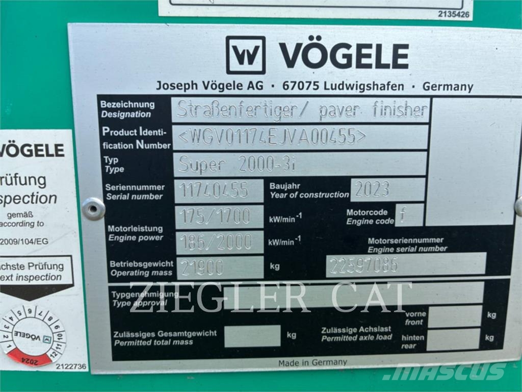 Vögele AMERICA 2000-3I Strassenfertiger