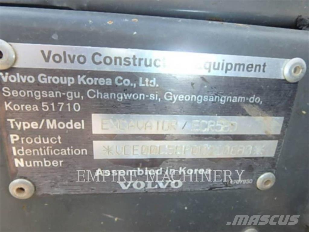 Volvo CONST. EQUIP. NA, INC. ECR58D Raupenbagger