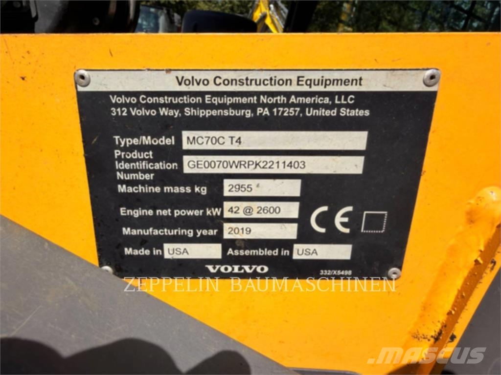 Volvo CONST. EQUIP. NA, INC. MC70 Šmykom riadené nakladače