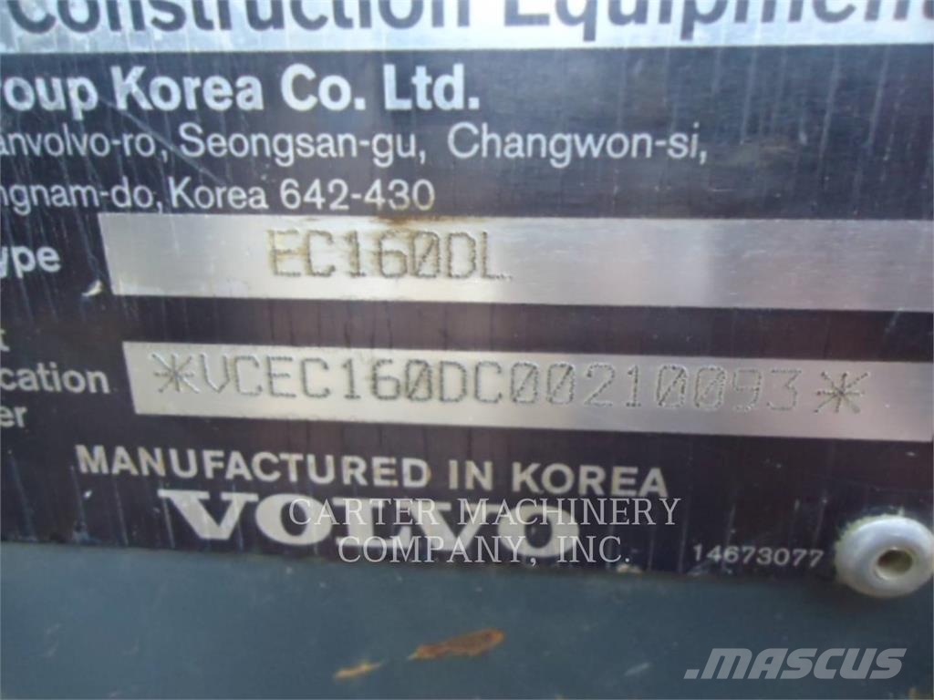 Volvo EC160DL 大型油圧ショベル12t以上(パワーショベル・ユンボ)