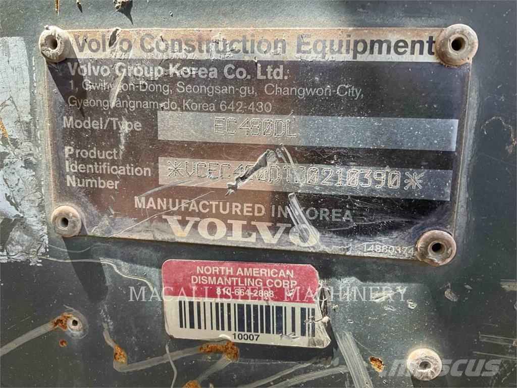 Volvo EC480DL Kāpurķēžu ekskavatori