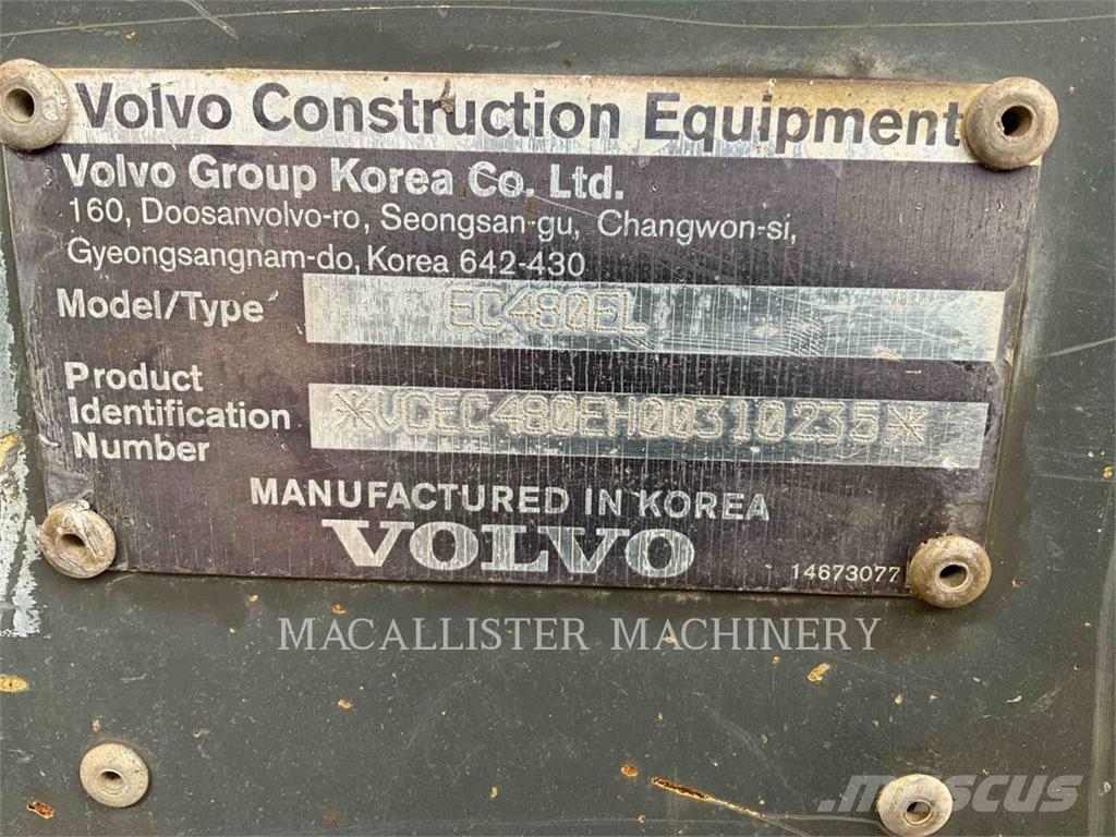 Volvo EC480EL Kāpurķēžu ekskavatori