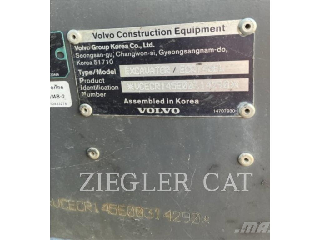 Volvo ECR145 대형 굴삭기 29톤 이상