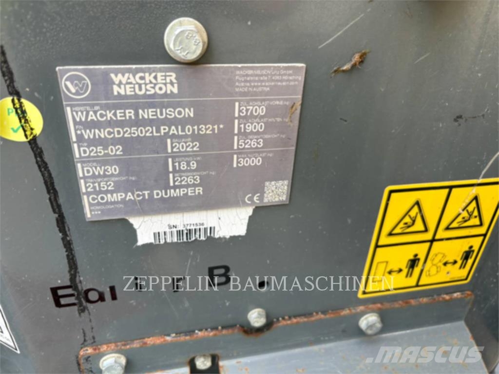 Wacker DW30 Artikulētie pašizgāzēji