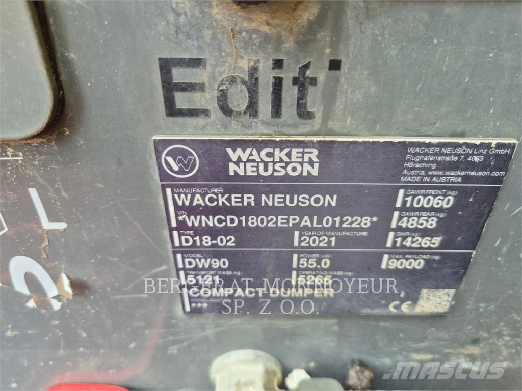 Wacker DW90 Грузовики-Самосвалы