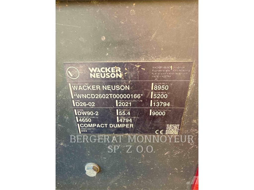 Wacker DW90-2 Knik dumptrucks