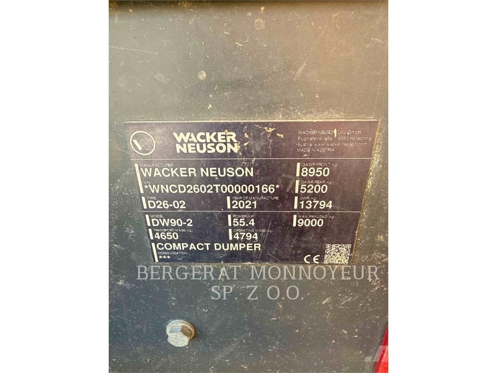 Wacker DW90-2 Knik dumptrucks