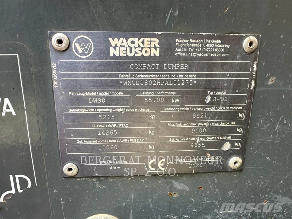 Wacker Neuson DW90 Wywrotki