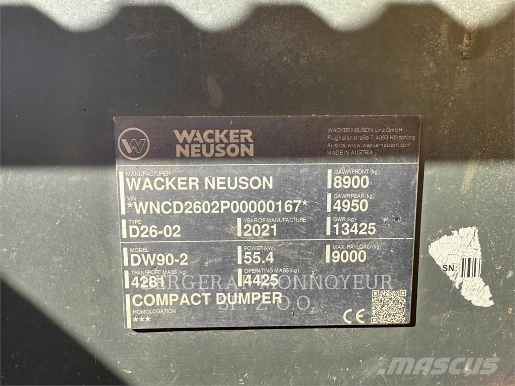 Wacker Neuson DW90-2 傾卸式卡車