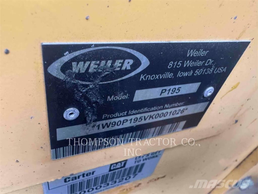 Weiler P195 Асфальтовкладачі