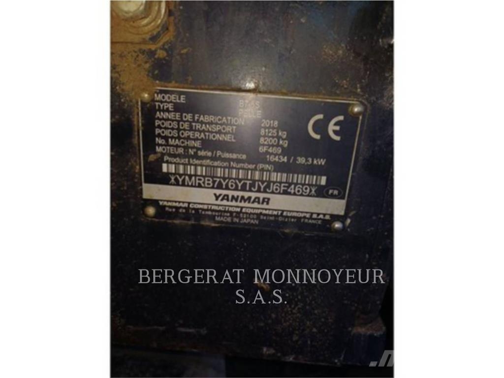 Yanmar B7 SIGMA حفارات صغيرة أقل من 7 طن (حفارات صغيرة)