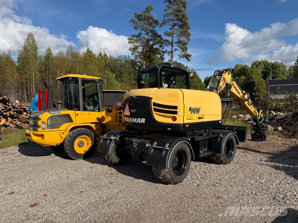 Yanmar B95W 3009 timmar med vagn 휠 굴삭기