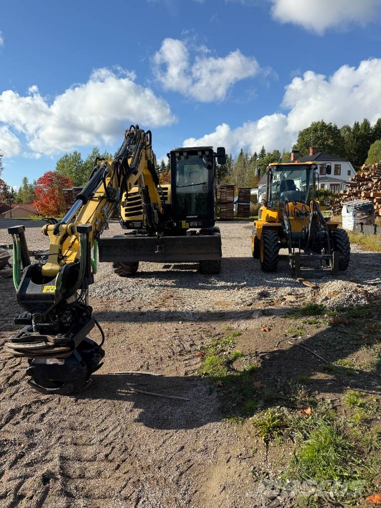 Yanmar B95W 3009 timmar med vagn 휠 굴삭기