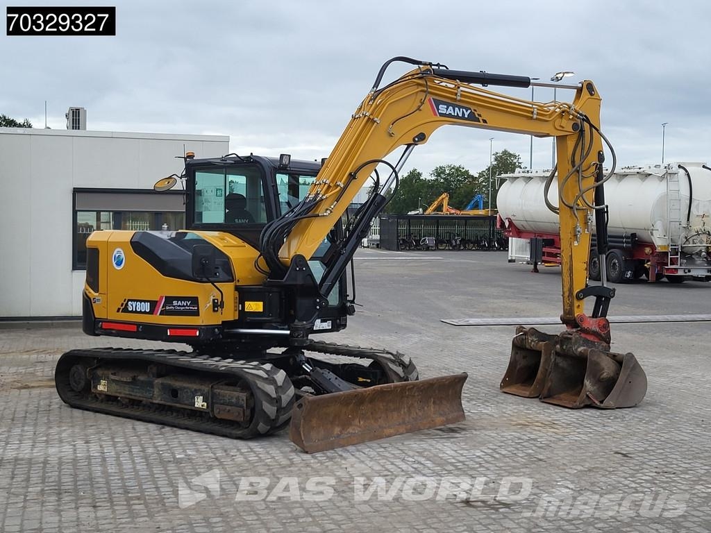 Sany SY80 U A/C - 3 Buckets Mini ekskavatoriai < 7 t