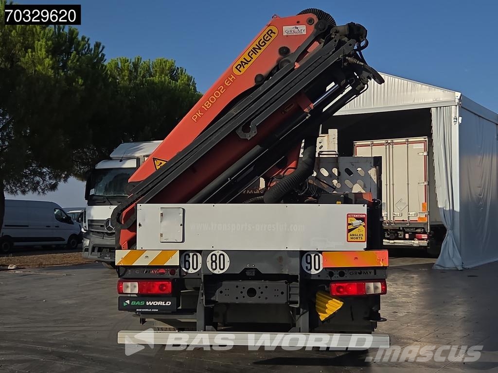Renault K 380 K 6X4 Grua Palfinger PK18002 EH Mando Suspen شاحنات مسطحة/مفصلية الجوانب