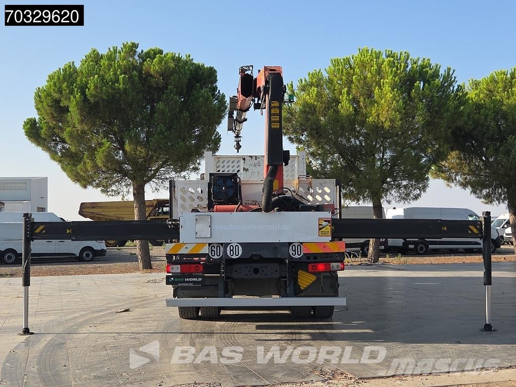 Renault K 380 K 6X4 Grua Palfinger PK18002 EH Mando Suspen شاحنات مسطحة/مفصلية الجوانب