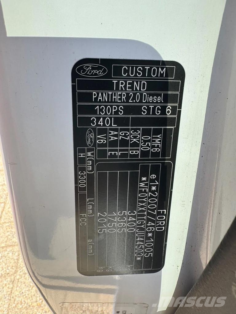 Ford Transit Custom **EURO 6-FRENCH ORIGINE** 控溫式
