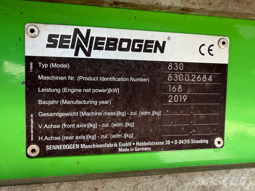 Sennebogen 830 E - 830 ME - 830 M Waste / industry handlers