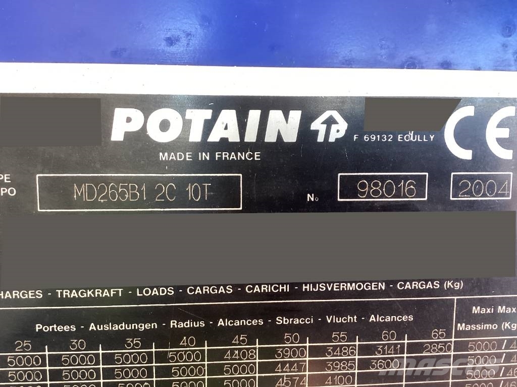 Potain MD265B1 J10 Żurawie wieżowe