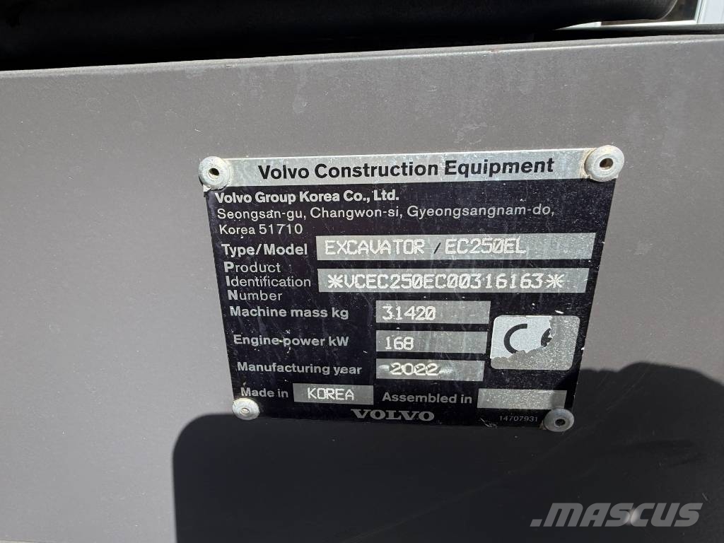 Volvo EC 250 EL Excavadoras sobre orugas