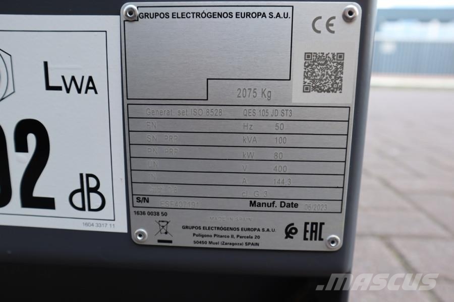 Atlas Copco QES 105 JD ST3 Valid inspection, Diesel, 105 kVA Дизельні генератори