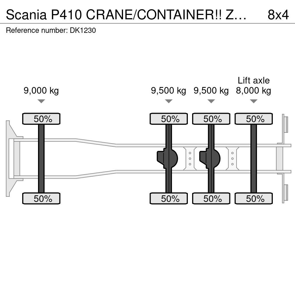 Scania P410 CRANE/CONTAINER!! ZERO EMISSIONS 2030!! TOP Hakowce