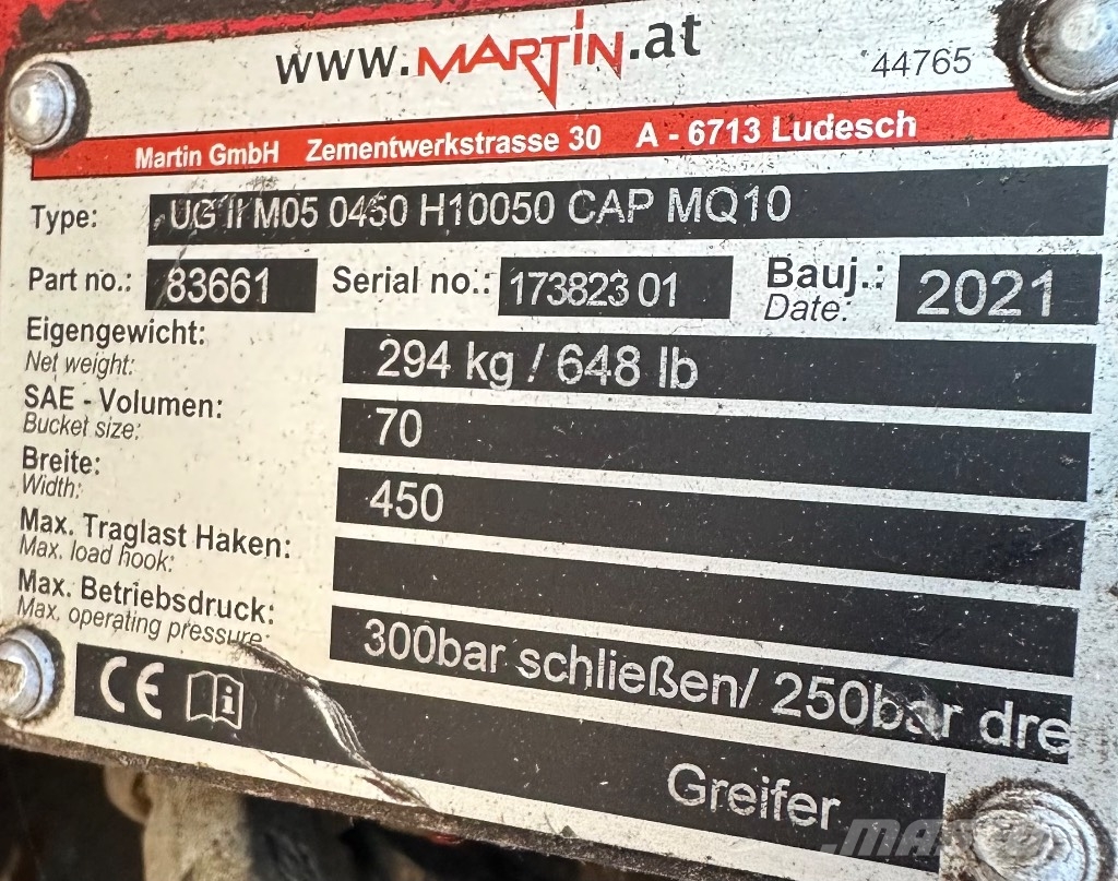  Martin Sortiergreifer MQ10 Schnellwechsler Takeuch Costruzioni - Altro