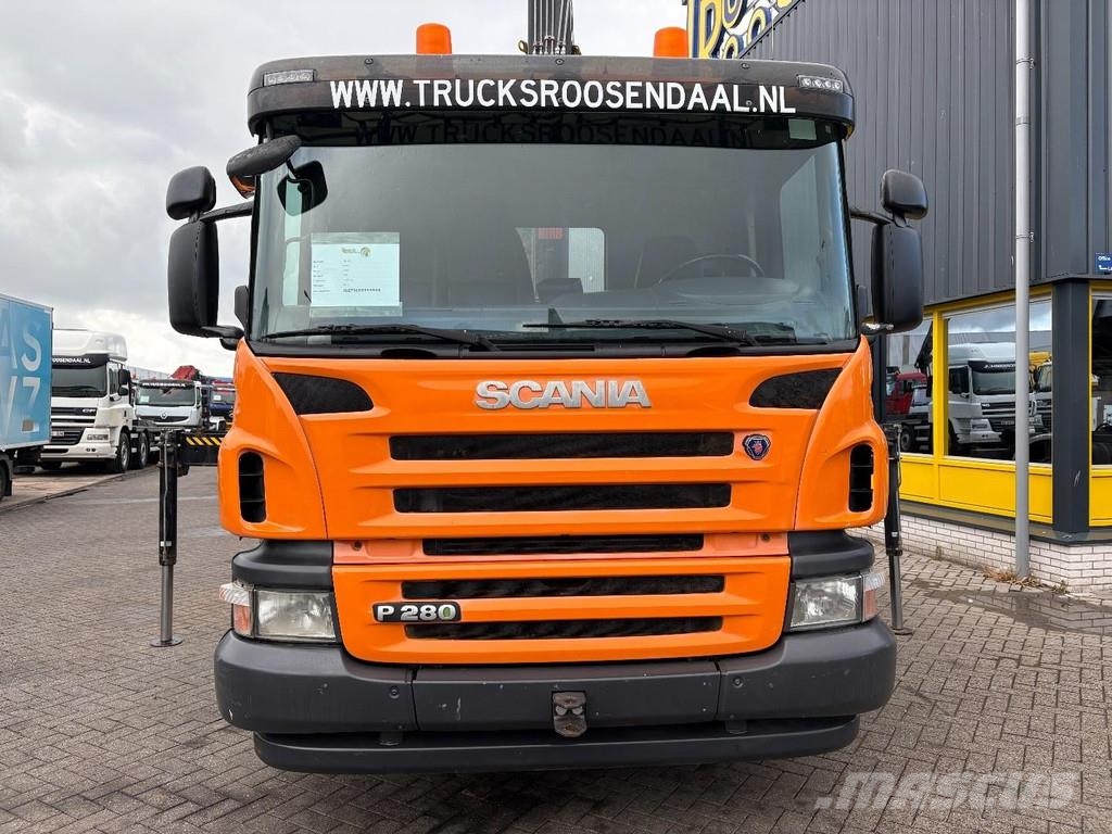 Scania P280 + HIAB 111BS-2 DUO + 6X2 + HOOKSYTEM + EURO 5 Camiones polibrazo