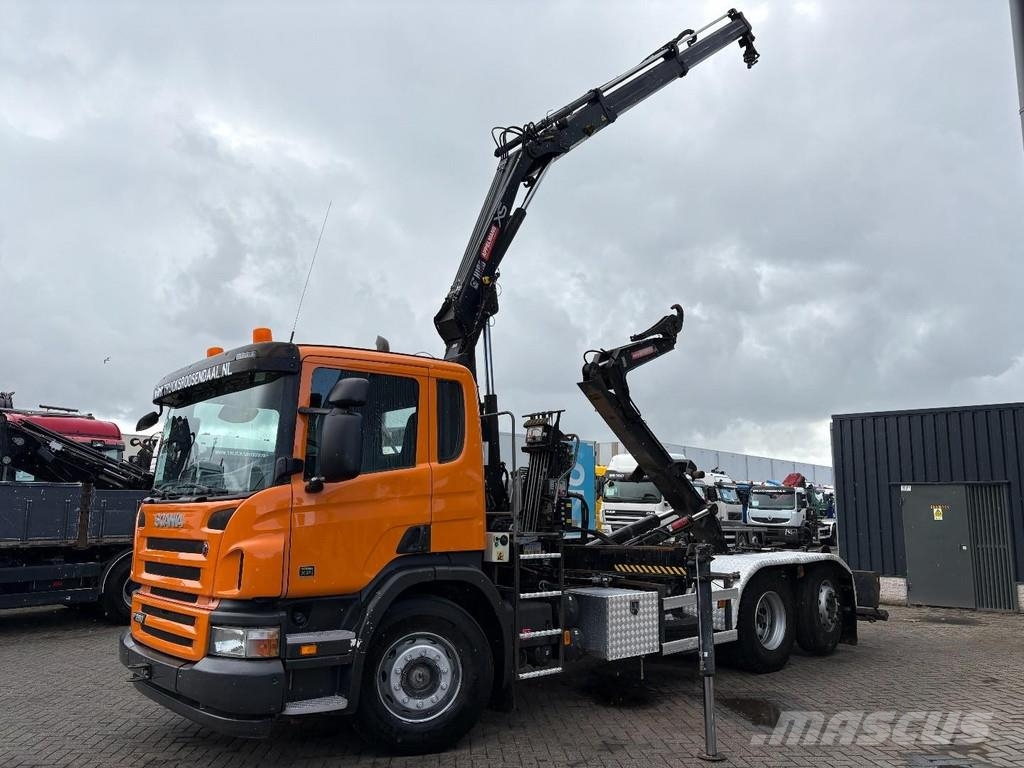 Scania P280 + HIAB 111BS-2 DUO + 6X2 + HOOKSYTEM + EURO 5 Camiones polibrazo