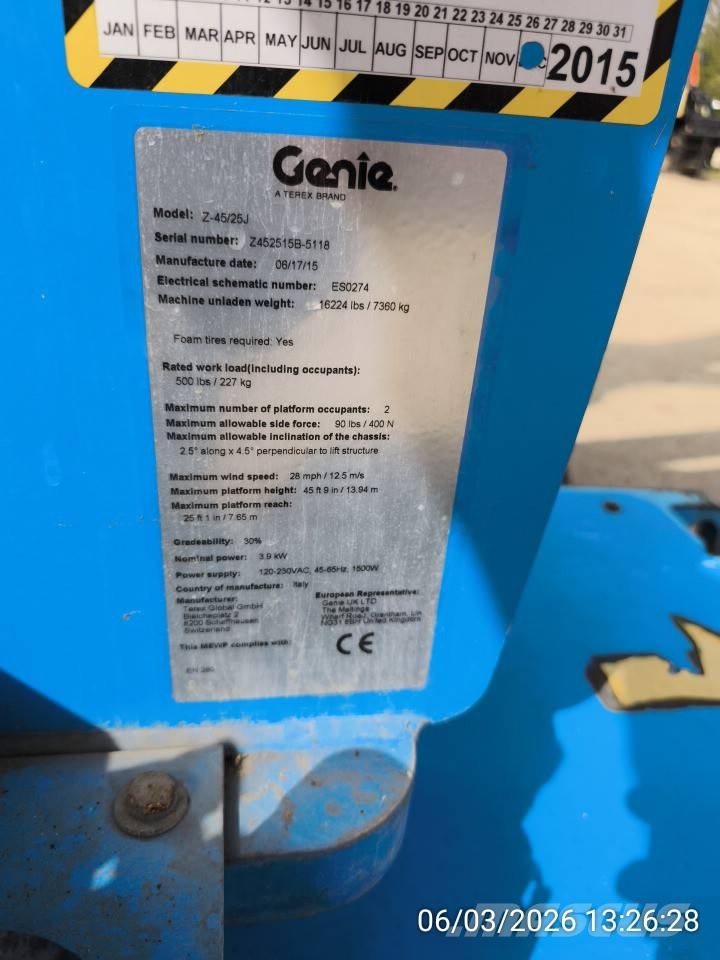 Genie Z 45/25 J DC رافعات سلة مفصلية