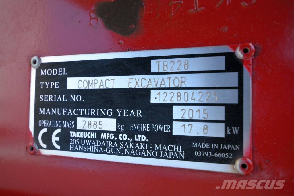 Takeuchi TB 228 Minibagger < 7t