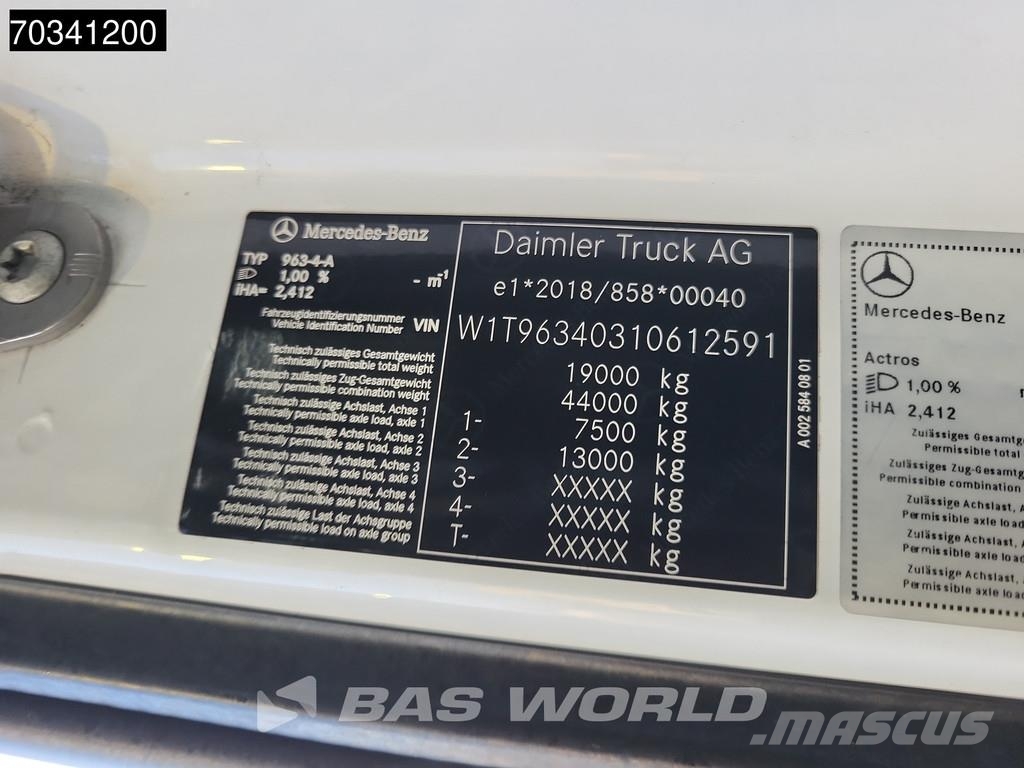 Mercedes-Benz Actros 1951 4X2 GigaSpace NL-Truck 2xTanks ACC Sta Sadulveokid