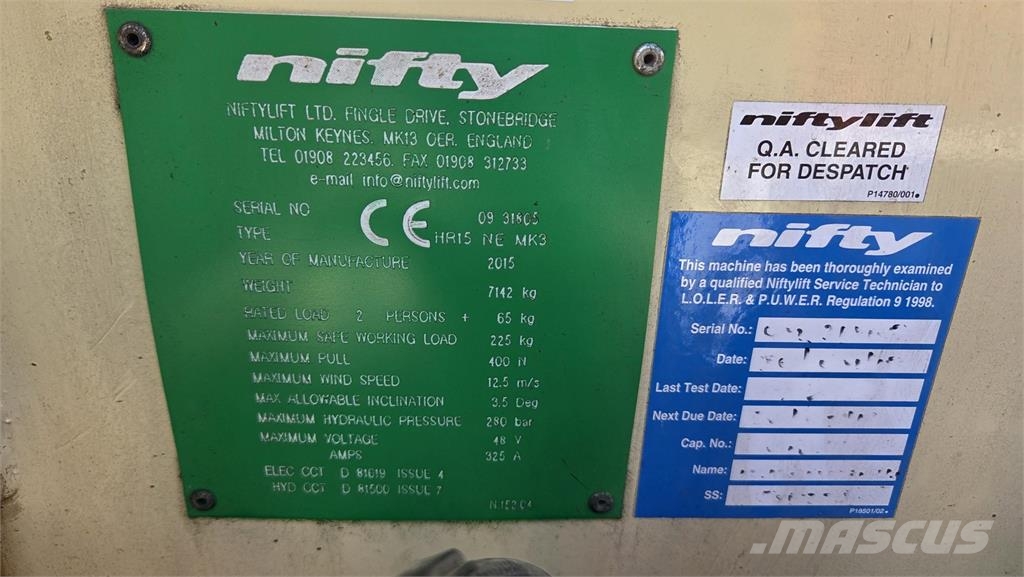  [div] Niftylift HR15NE Movimentação cargas - Outros
