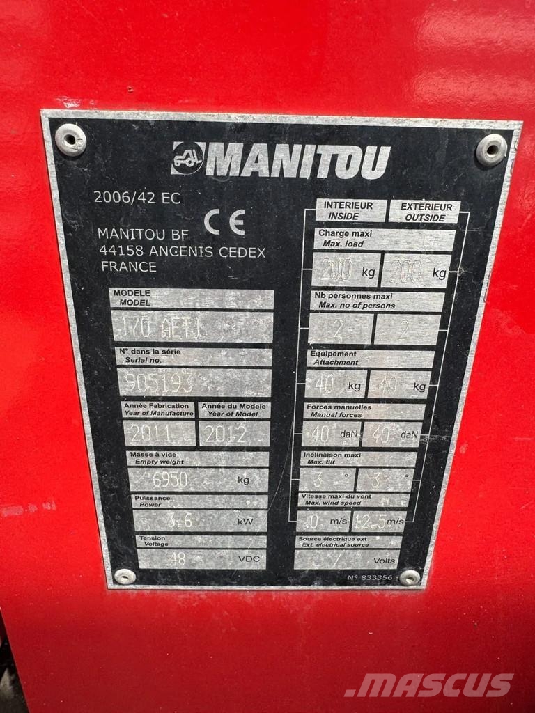 Manitou 170AETJ L Hoogwerker Knikarmhoogwerker Articulated boom lifts