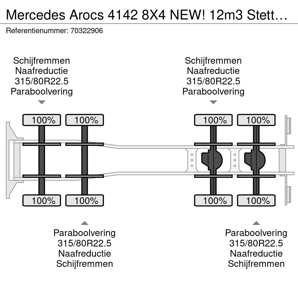 Mercedes-Benz Arocs 4142 8X4 NEW! 12m3 Stetter Mixer Steelsuspen Автобетоносмесители
