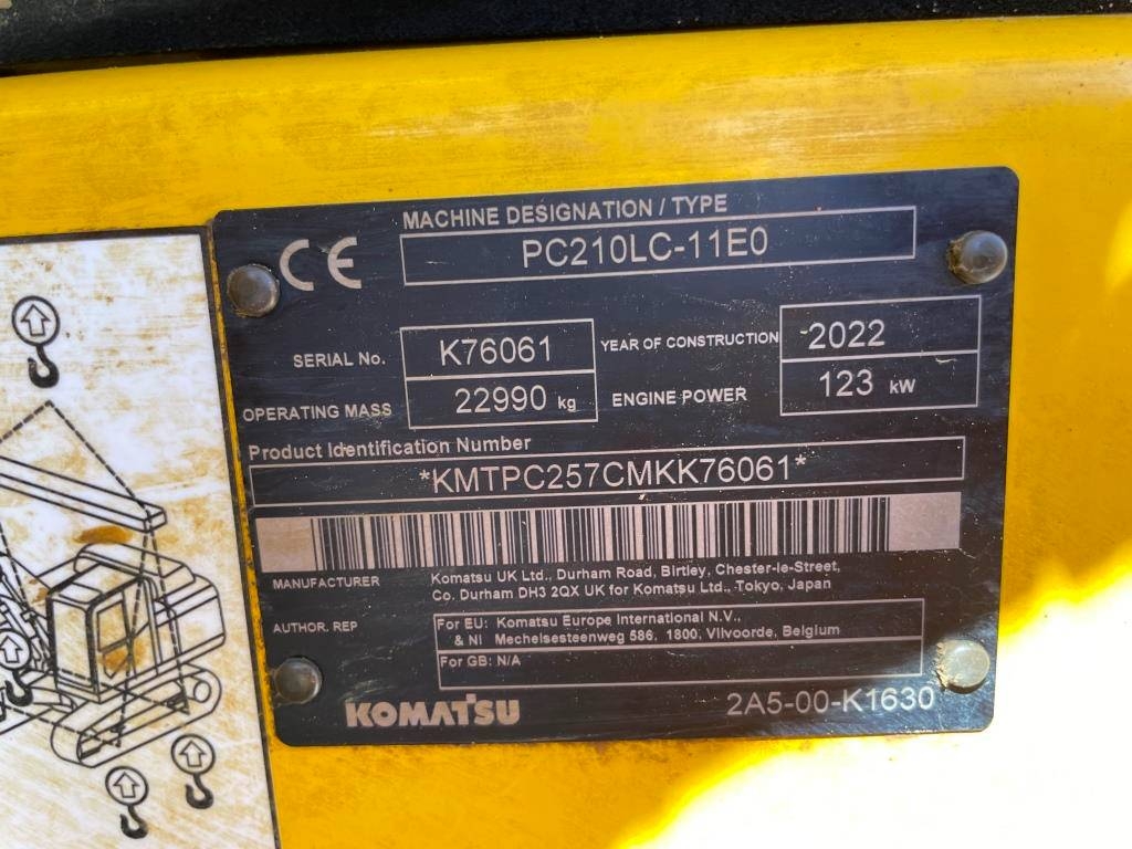 Komatsu PC210LC-11E0 + système de guidage 3D Leica Εκσκαφείς με ερπύστριες