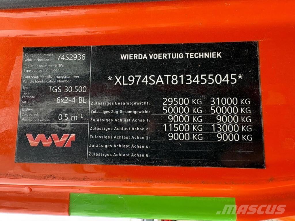 MAN TGS 30,500 + CONTAINER SYSTEM + 6X2 + STEERING / L Treileri ar āķi