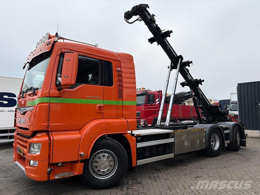 MAN TGS 30,500 + CONTAINER SYSTEM + 6X2 + STEERING / L Treileri ar āķi